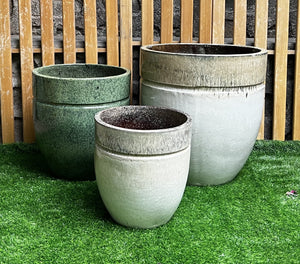 Glazed ceramic planter 1992