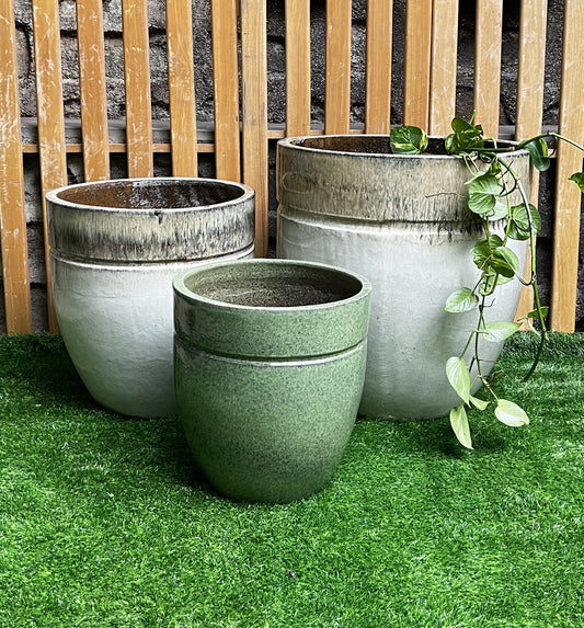 Glazed Ceramic Planter 1992