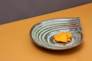 Shell shaped ceramic serving tray/ platter