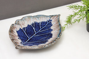 Leaf shape ceramic platter/ serving tray