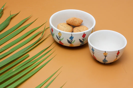 White Ceramic Designer Bowl