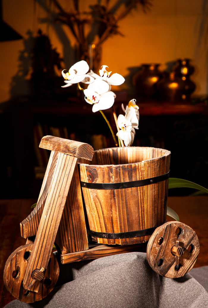 Wooden small cycle shape pot holder