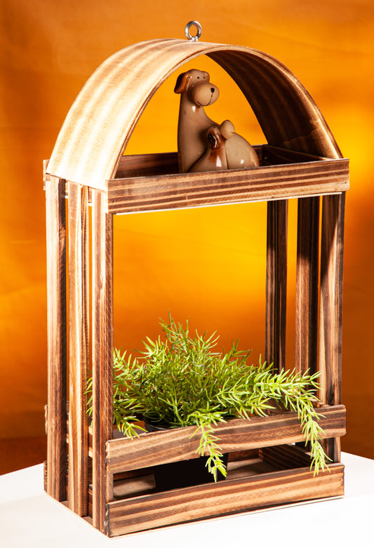 Wooden Pot Holder Stand And Decor