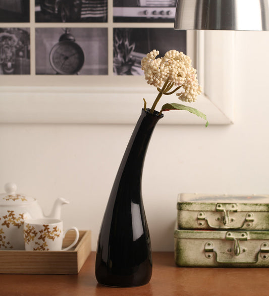 Glazed Ceramic Curve Vase