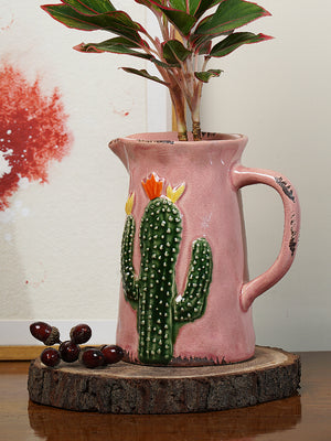 Cactus plant jug vase