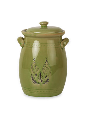 Jar with lid vase