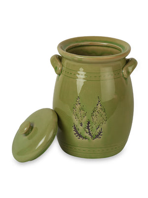 Jar with lid vase