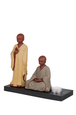 Ceramic monks set of two