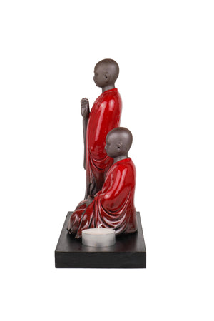 Ceramic monks set of two