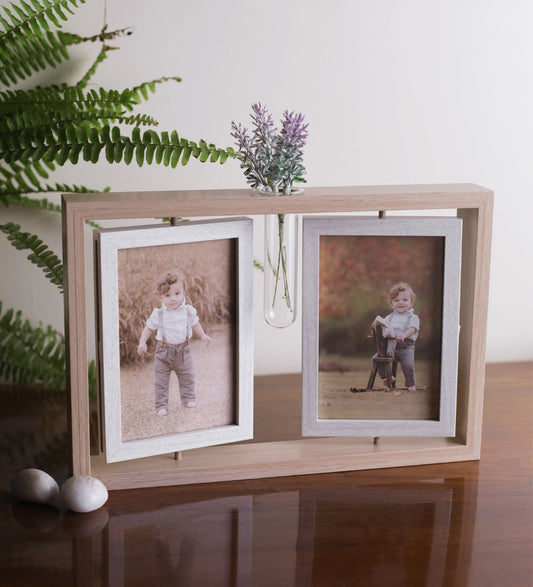 Wooden Frame 193-2 With Test Tube Vase