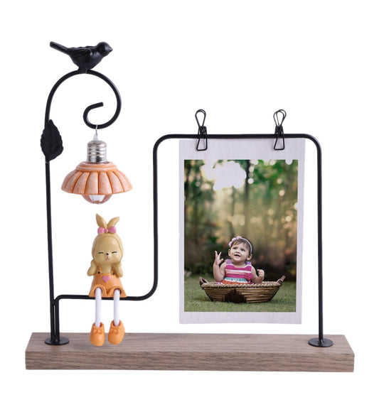 Photo Frame Stand With Cute Girl In Yellow