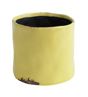 Yellow shaded cactus vase