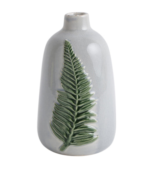 Ceramic Vase With Leaf Design