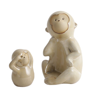 Ceramic monkey shape decor accessory