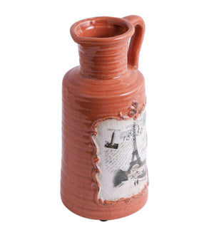 Tall jug shaped ceramic vase