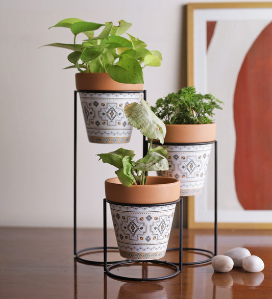 Pot Holder Stand With Pots 7808-5