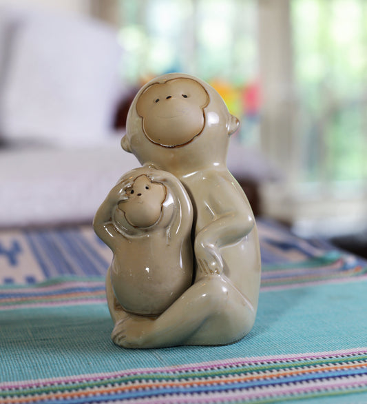 Ceramic Monkey Shape Decor Accessory