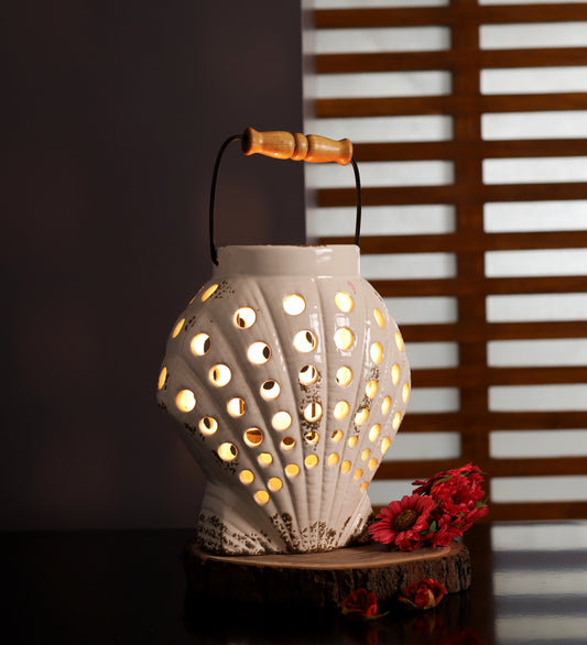 Shell Shaped Ceramic Candle Holder