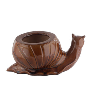 Ceramic snail shaped planter