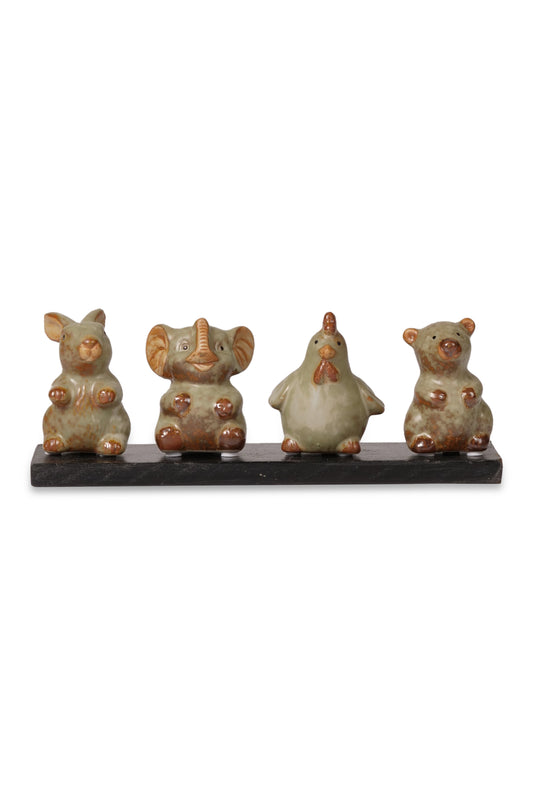 Happy Animals Set Of Four