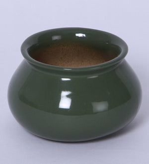 Glazed ceramic table top pot